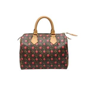 Louis Vuitton Speedy handbag Monogram Cherry Brown Takashi Murakami